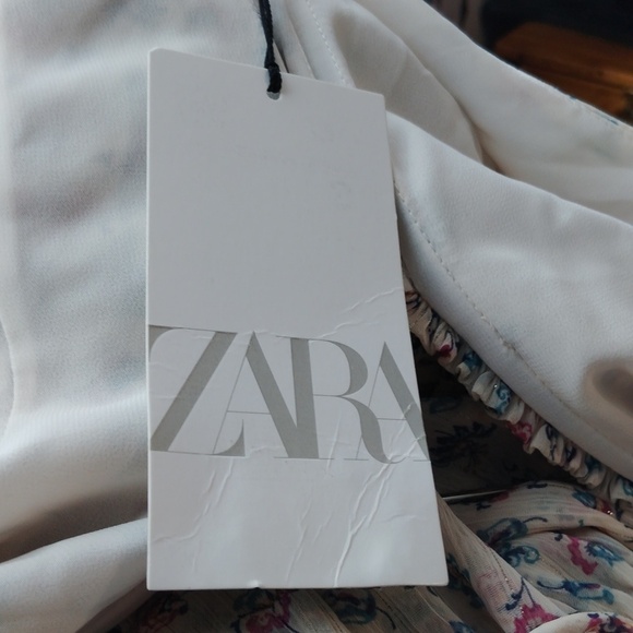 Zara Strapless Dress  Halter Neck Ruffle Dress Size Small - Picture 15 of 16